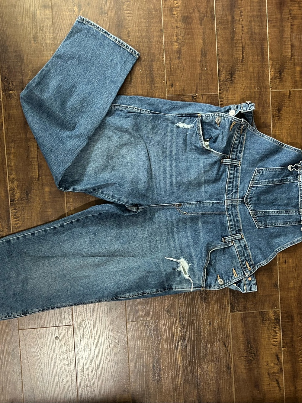 Old Navy Blue Denim Overalls - Picture 2 of 4